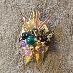Vintage Flower Bouquet Brooch